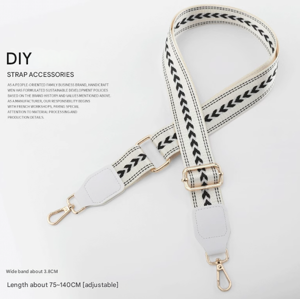 Braided Arrow Bag Strap with Leather Head