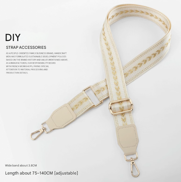 Braided Arrow Bag Strap with Leather Head