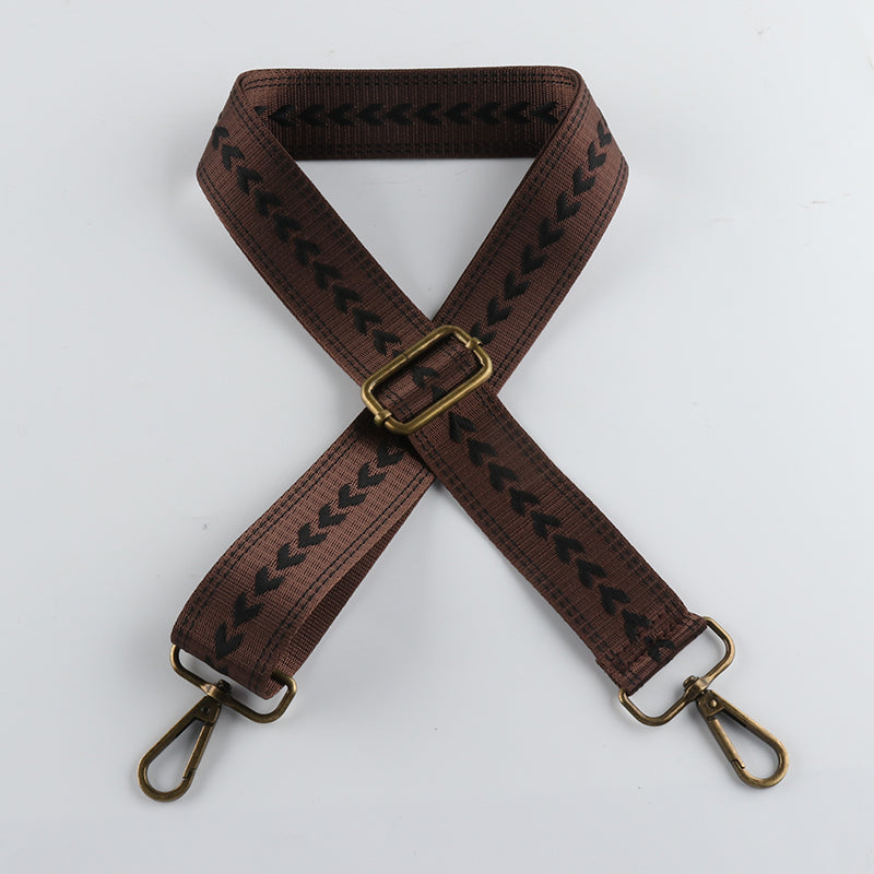 Simple Regular Arrow Pattern Bronze Buckle Shoulder Straps
