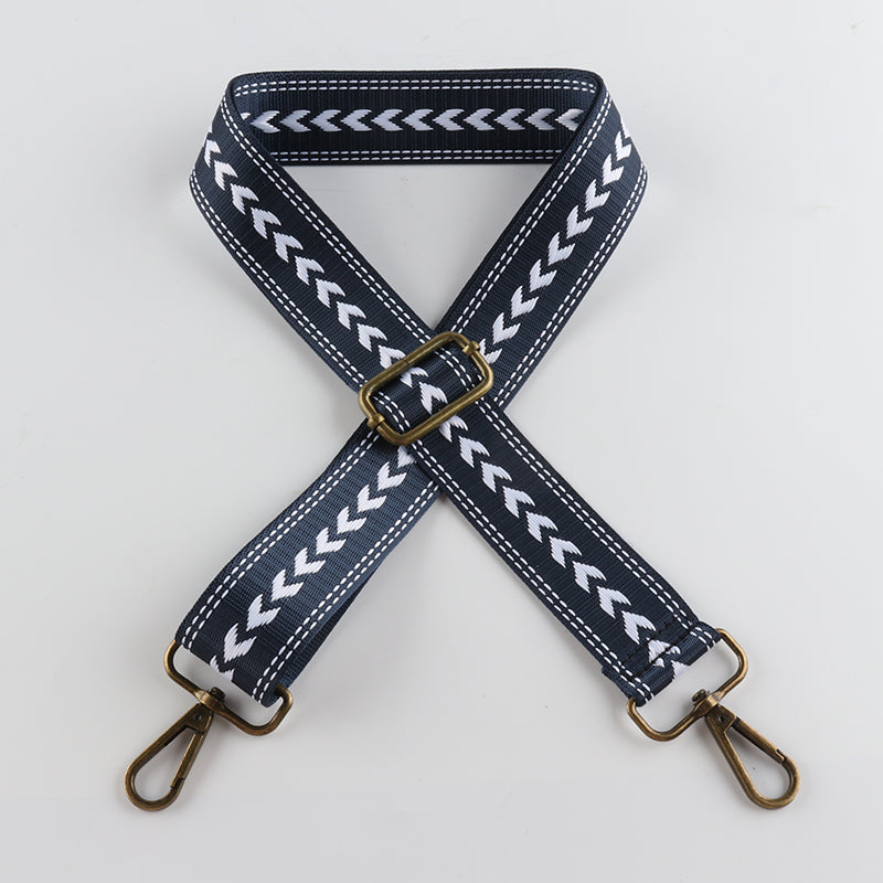 Simple Regular Arrow Pattern Bronze Buckle Shoulder Straps