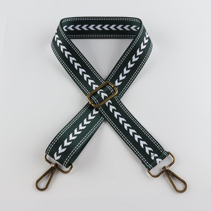 Simple Regular Arrow Pattern Bronze Buckle Shoulder Straps