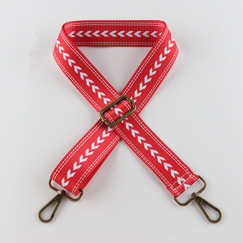 Simple Regular Arrow Pattern Bronze Buckle Shoulder Straps