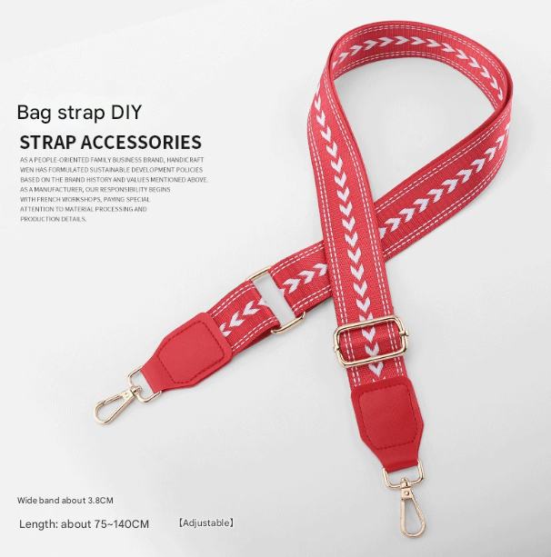Braided Arrow Bag Strap with Leather Head