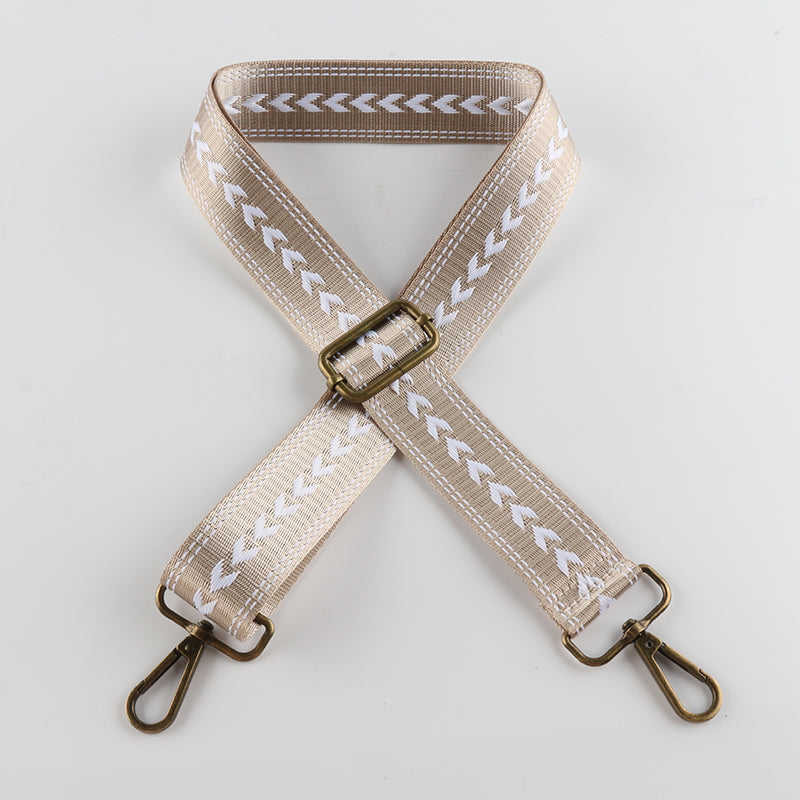 Simple Regular Arrow Pattern Bronze Buckle Shoulder Straps
