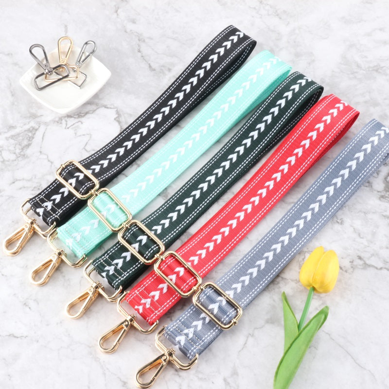 Simple Regular Arrow Pattern Versatile Color Bag Strap