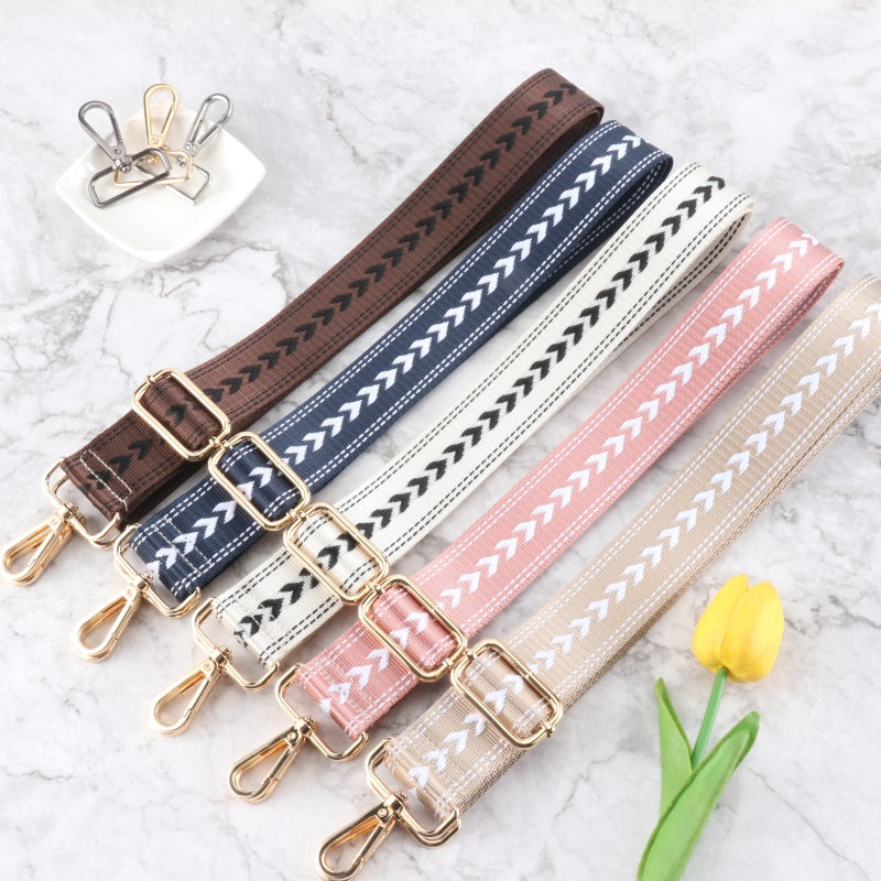 Simple Regular Arrow Pattern Versatile Color Bag Strap