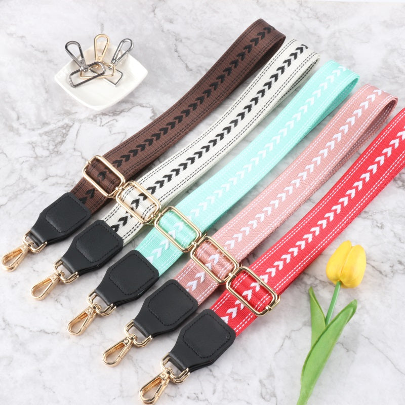 Braided Arrow Bag Strap with Leather Head