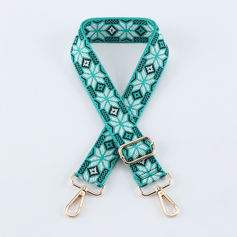 Contrasting Color Flower Bag Strap