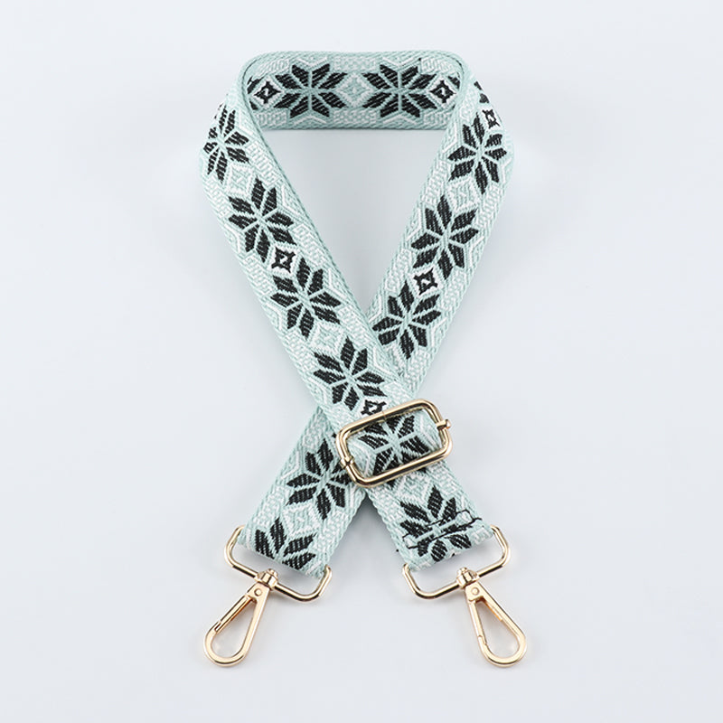Contrasting Color Flower Bag Strap