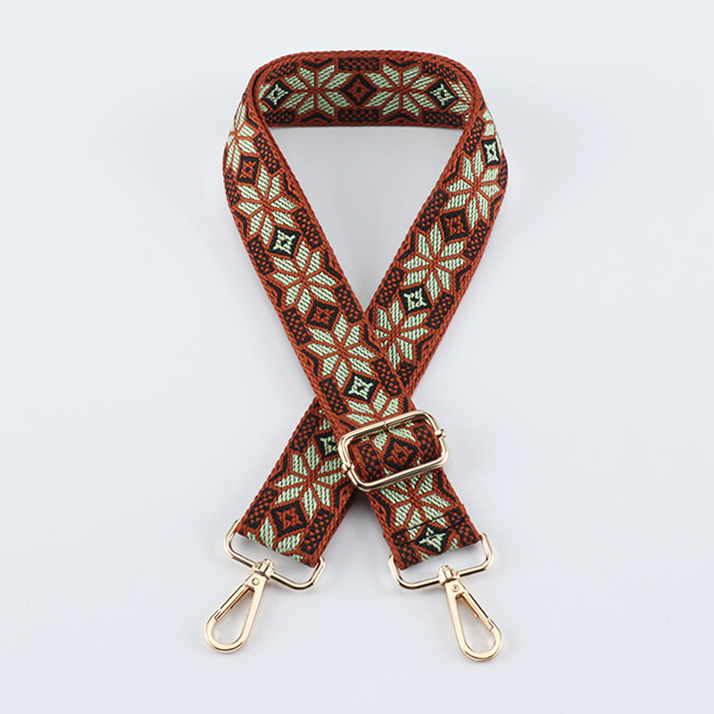 Contrasting Color Flower Bag Strap