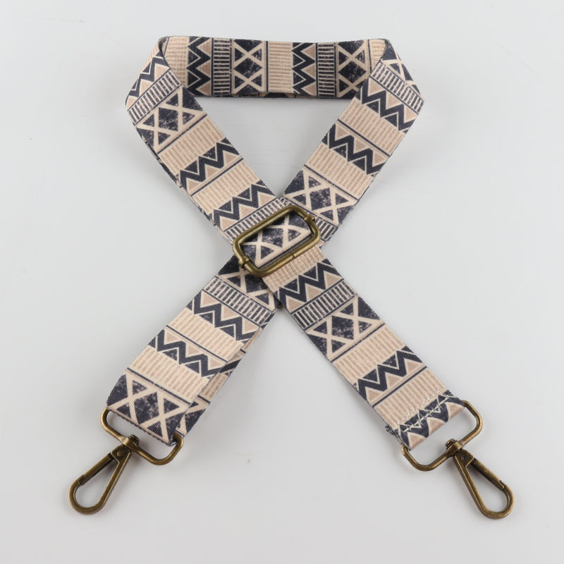 Rhombus Geometric Collision Elements Bronze Buckle Shoulder Straps