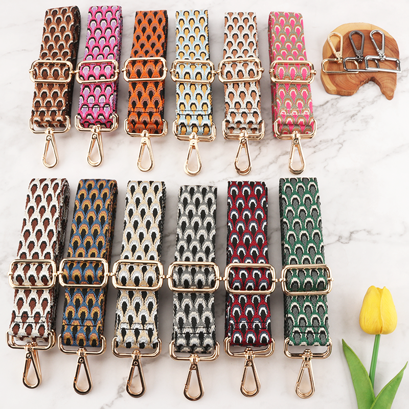 Colorful Peacock Pattern Shoulder Bag Straps