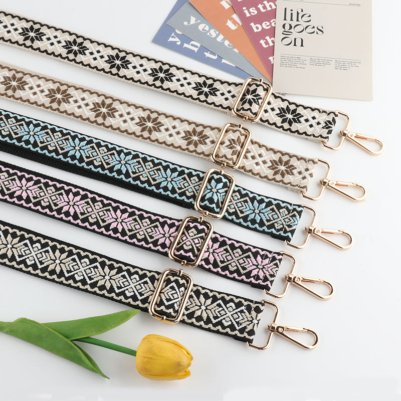 Wavy Grain Flower Bag Strap