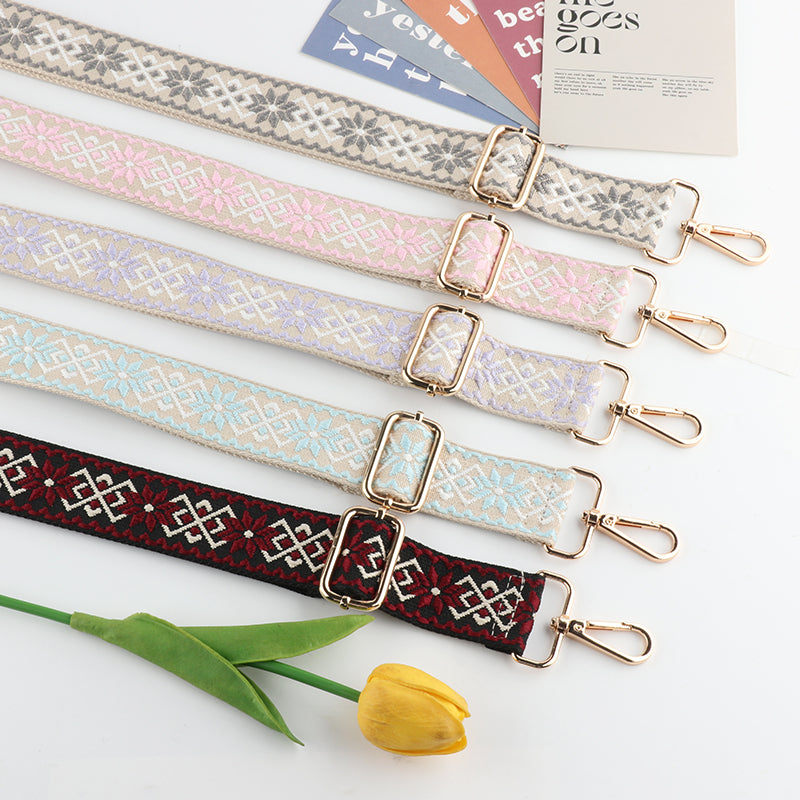 Wavy Grain Flower Bag Strap