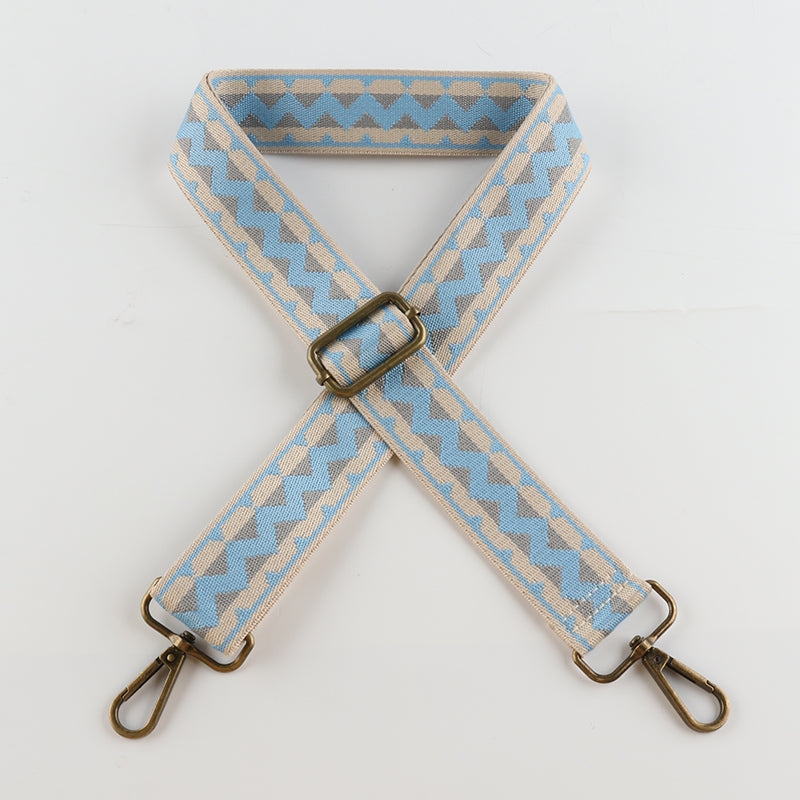 Positive and Negative Triangles Bronze Buckle Shoulder Straps