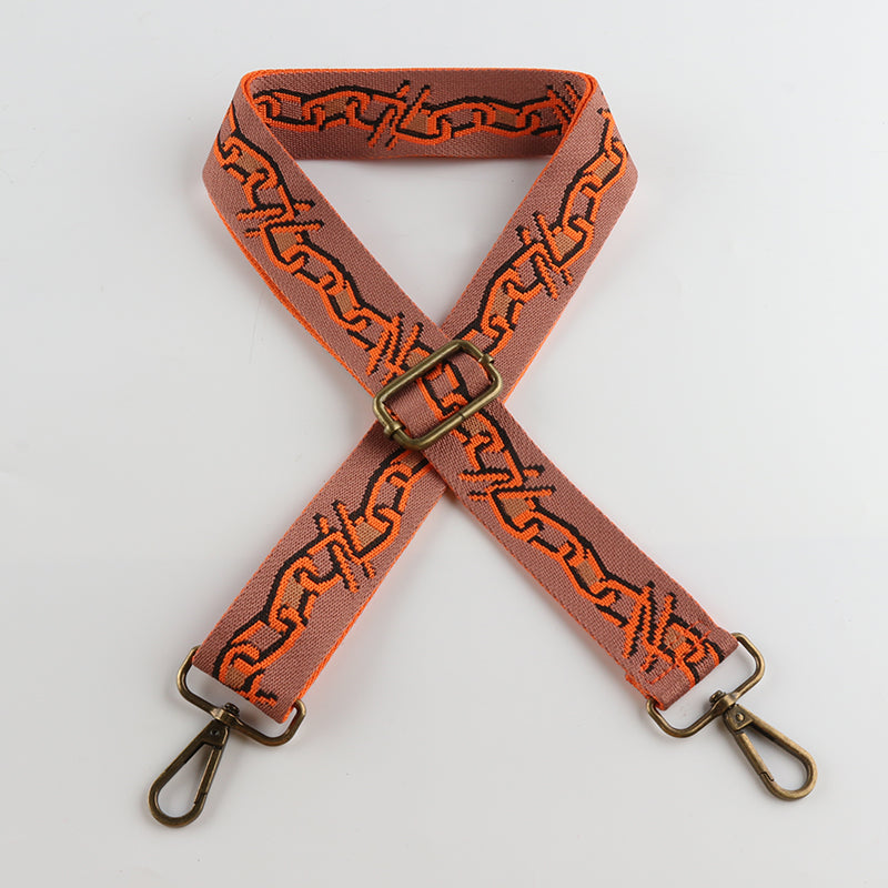 Colorful Spotted Printed Bronze Buckle Shoulder Straps