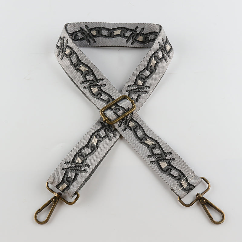 Colorful Spotted Printed Bronze Buckle Shoulder Straps