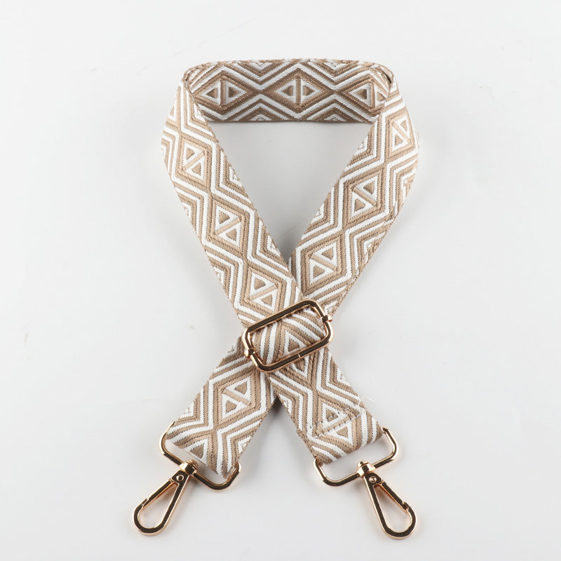 Striped Rhombus Triangle Geometric Line Pattern Bag Straps