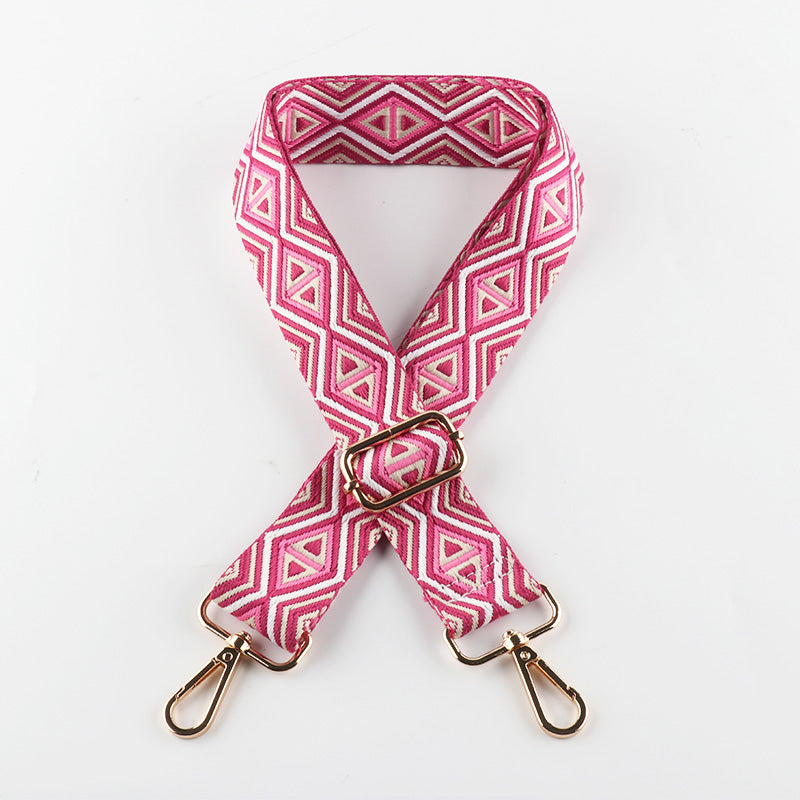 Striped Rhombus Triangle Geometric Line Pattern Bag Straps