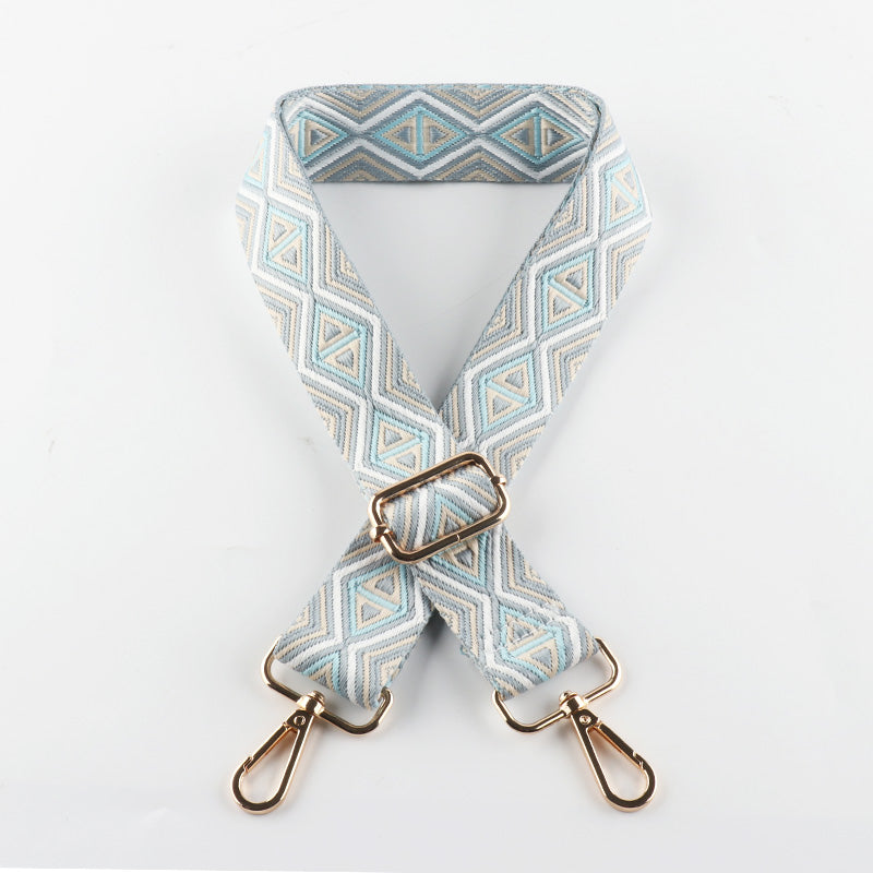 Striped Rhombus Triangle Geometric Line Pattern Bag Straps