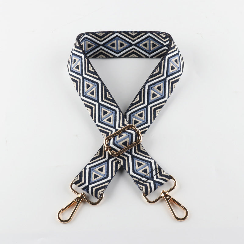 Striped Rhombus Triangle Geometric Line Pattern Bag Straps