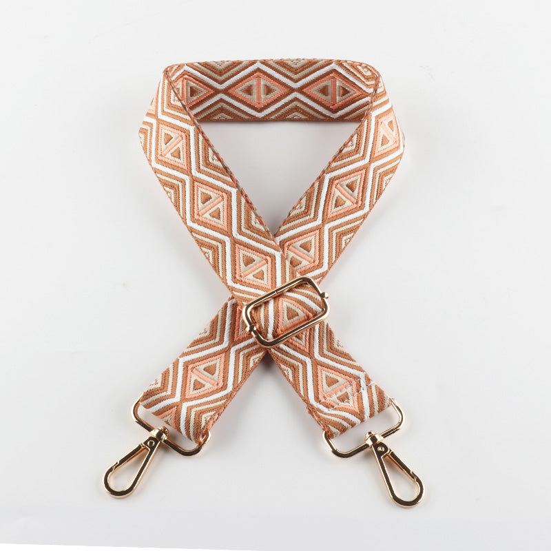 Striped Rhombus Triangle Geometric Line Pattern Bag Straps