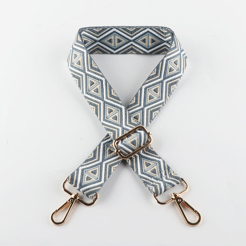 Striped Rhombus Triangle Geometric Line Pattern Bag Straps