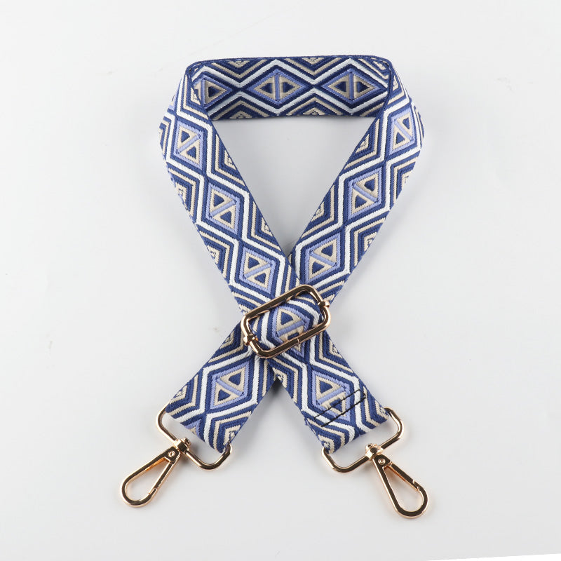 Striped Rhombus Triangle Geometric Line Pattern Bag Straps