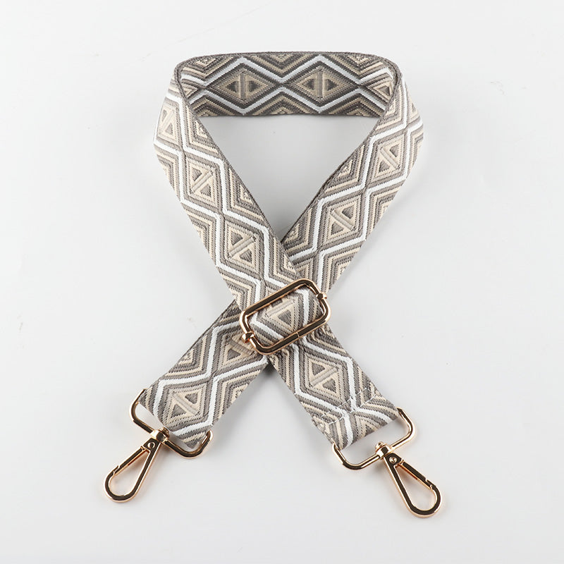 Striped Rhombus Triangle Geometric Line Pattern Bag Straps