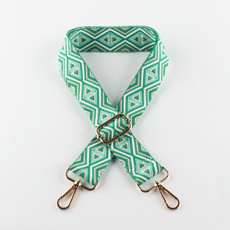 Striped Rhombus Triangle Geometric Line Pattern Bag Straps