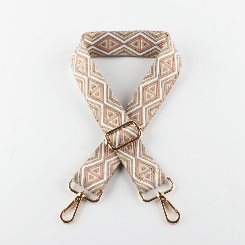 Striped Rhombus Triangle Geometric Line Pattern Bag Straps
