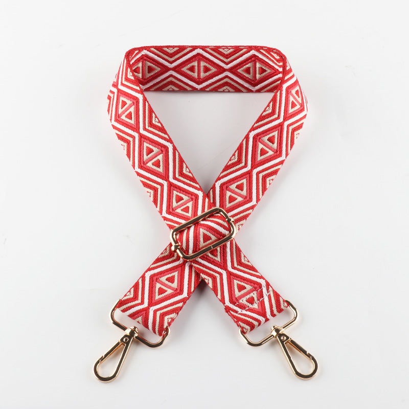 Striped Rhombus Triangle Geometric Line Pattern Bag Straps