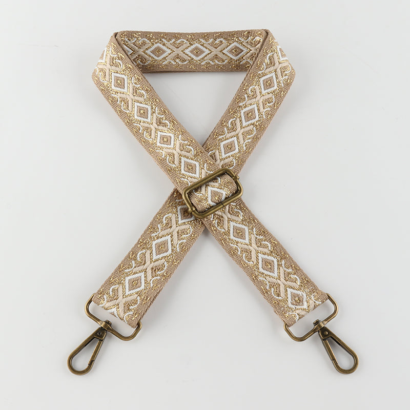 Bling Replacement Crossbody Shoulder Straps with Bronze Buckle