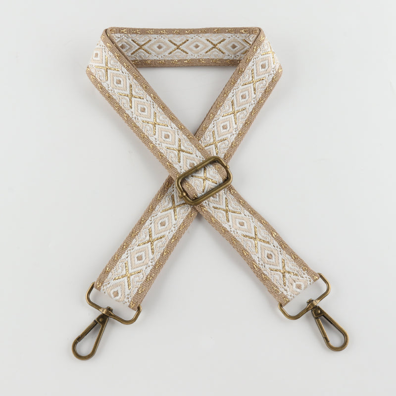 Bling Replacement Crossbody Shoulder Straps with Bronze Buckle