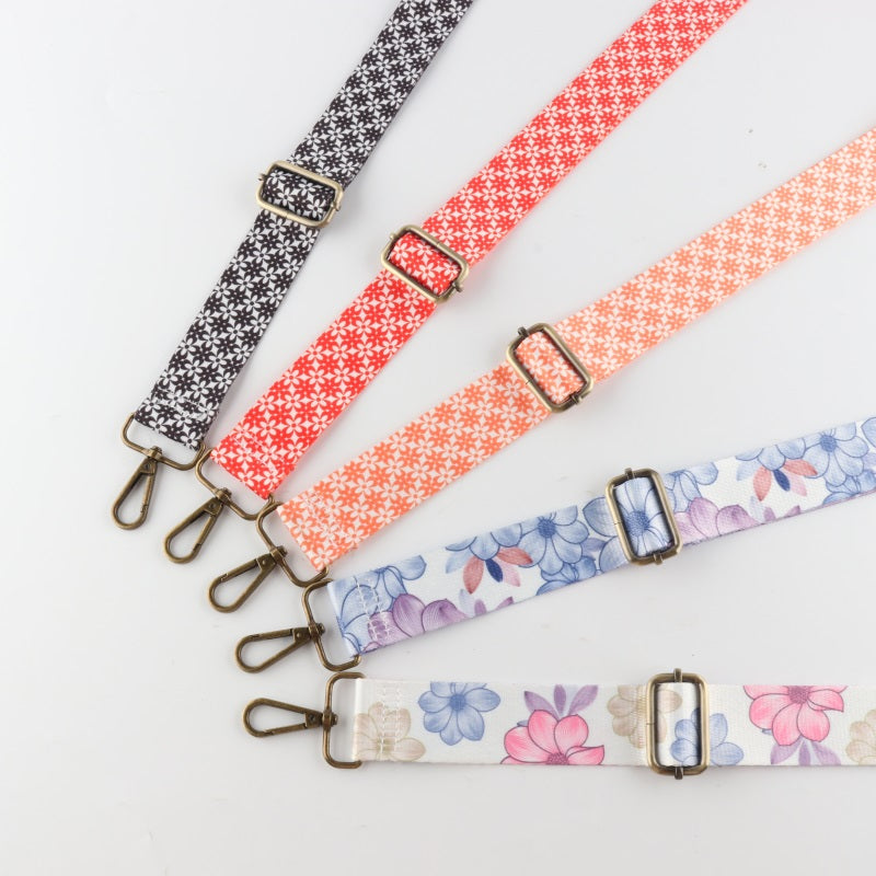 Mini Geometric Print Bronze Buckle Shoulder Straps