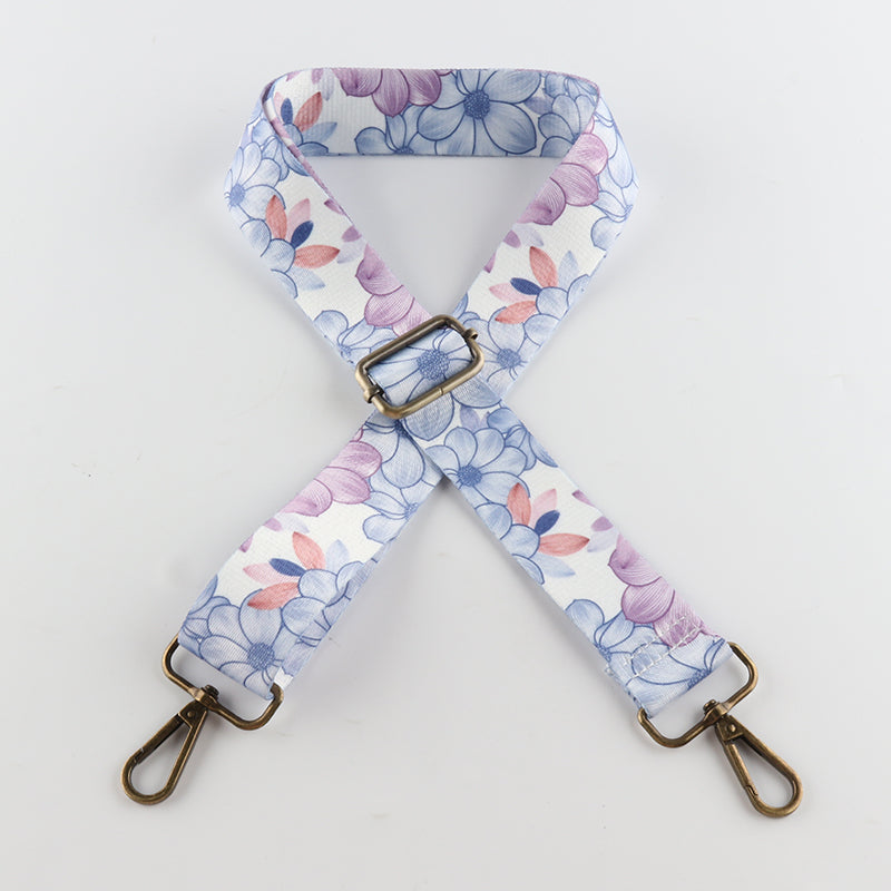 Mini Geometric Print Bronze Buckle Shoulder Straps