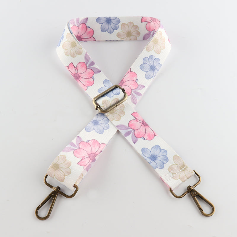 Mini Geometric Print Bronze Buckle Shoulder Straps