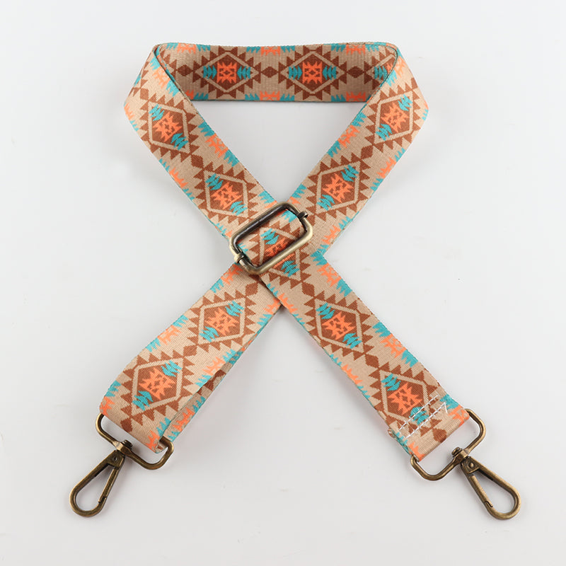 Hydrangea Diamond Textured Bronze Buckle Shoulder Straps