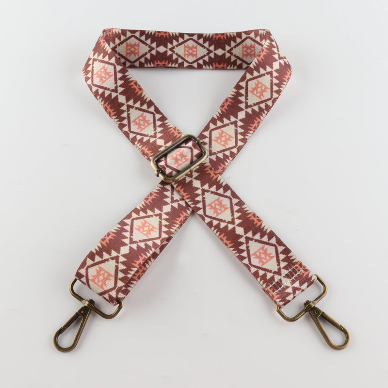 Hydrangea Diamond Textured Bronze Buckle Shoulder Straps