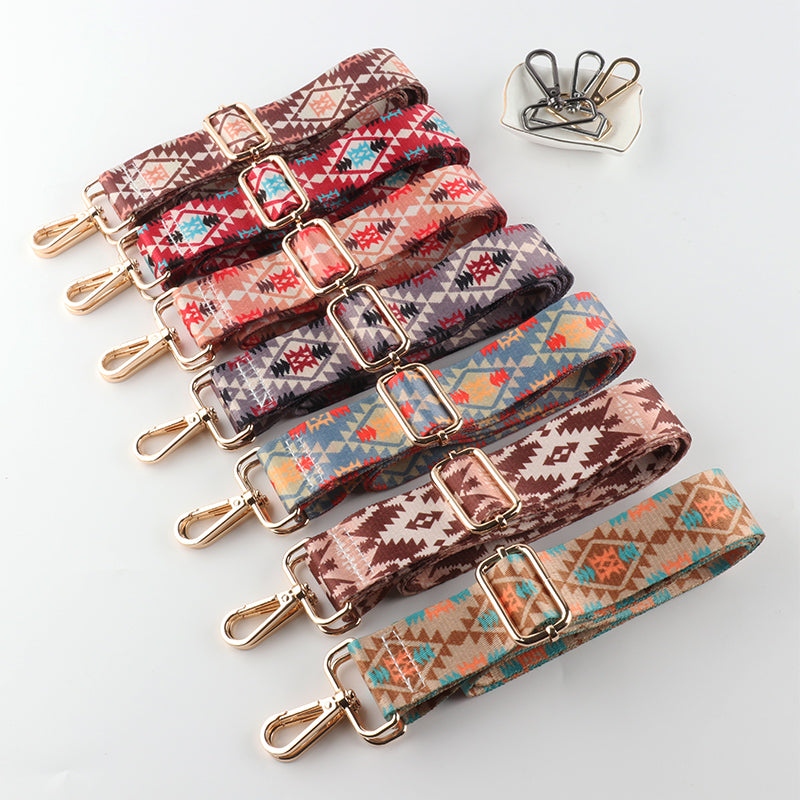 Heat Transfer Diamond Pattern Bag Strap