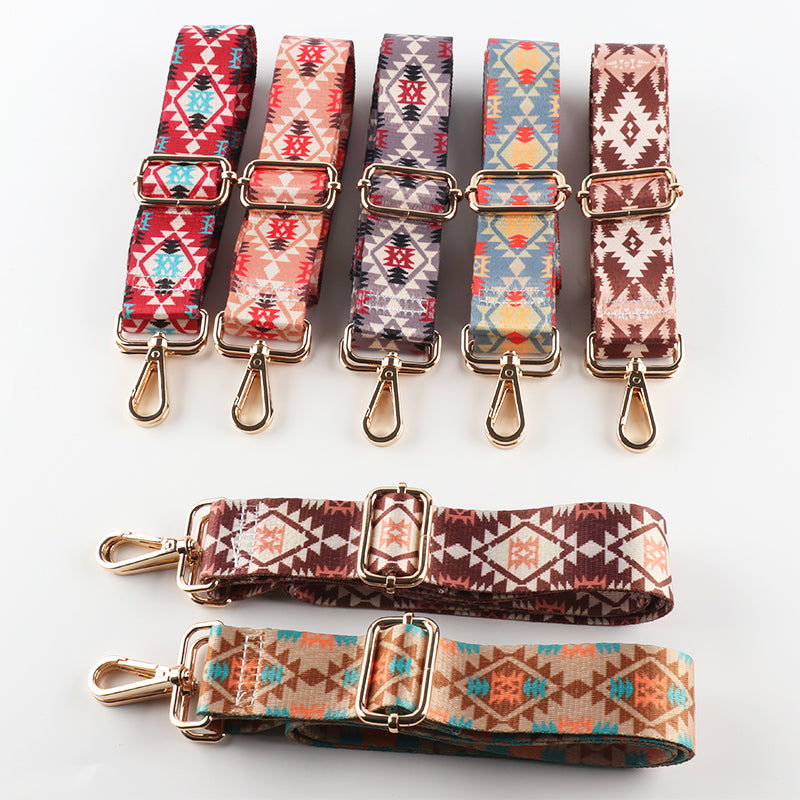 Heat Transfer Diamond Pattern Bag Strap