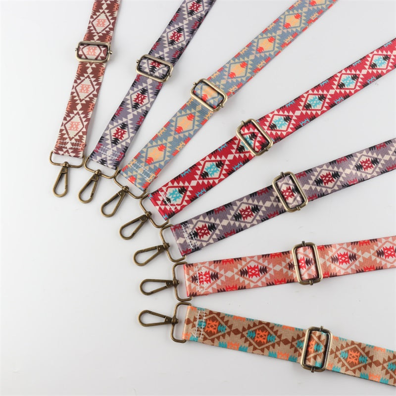 Hydrangea Diamond Textured Bronze Buckle Shoulder Straps
