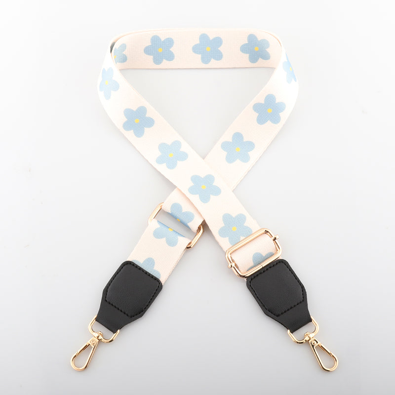 Simple Printed Bag Strap with Leather Head