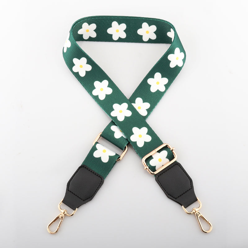 Simple Printed Bag Strap with Leather Head