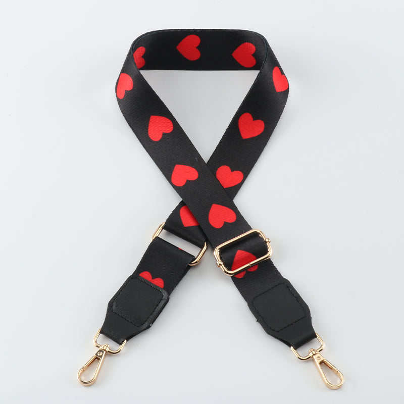Simple Printed Bag Strap with Leather Head