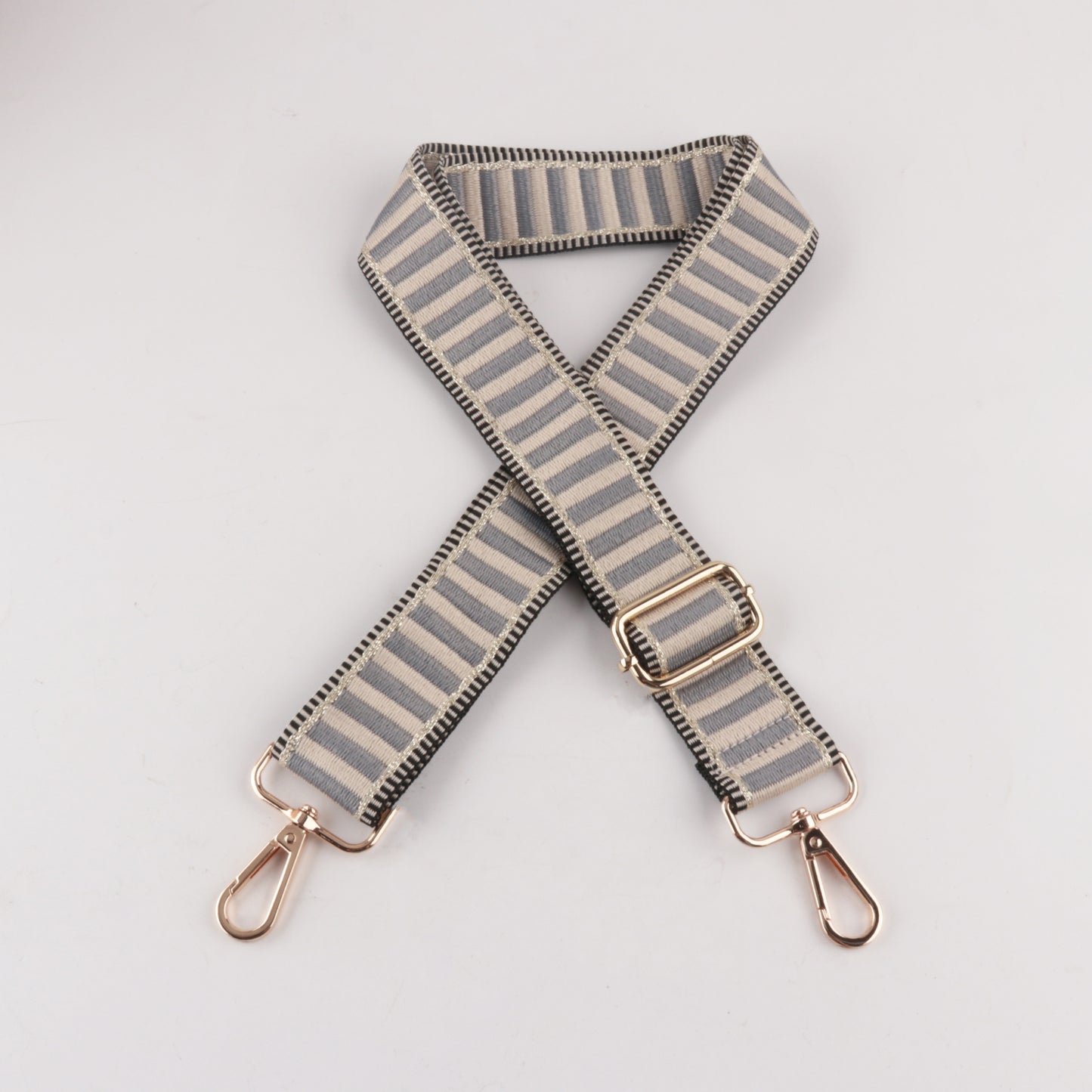 Horizontal Stripe Printed Bag Strap