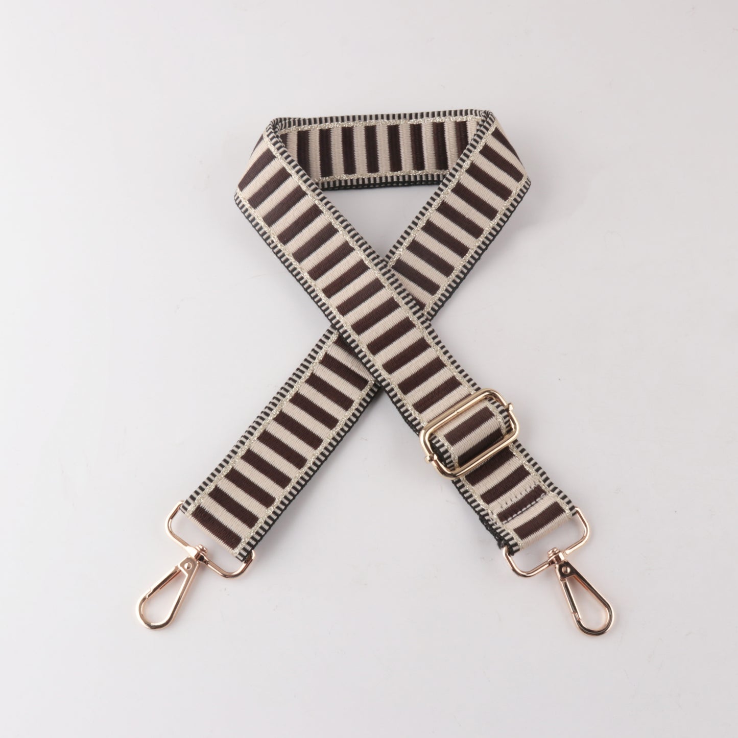 Horizontal Stripe Printed Bag Strap