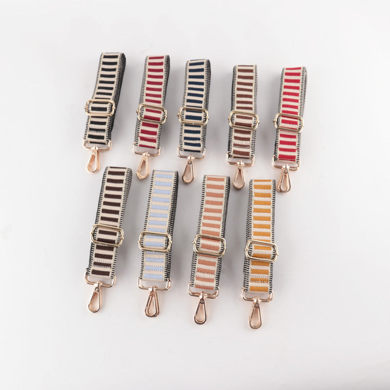 Horizontal Stripe Printed Bag Strap