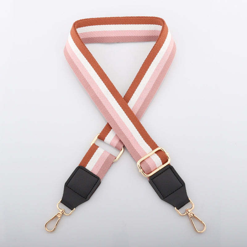 4K Colorful Jacquard Bag Strap with Leather Head