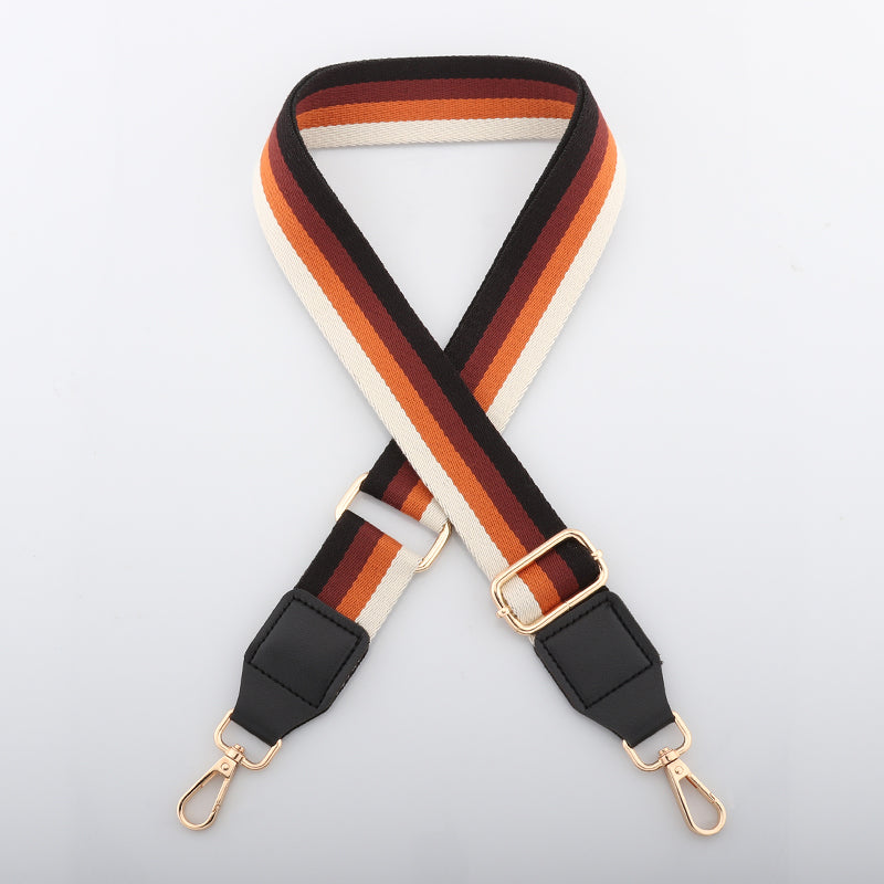 4K Colorful Jacquard Bag Strap with Leather Head